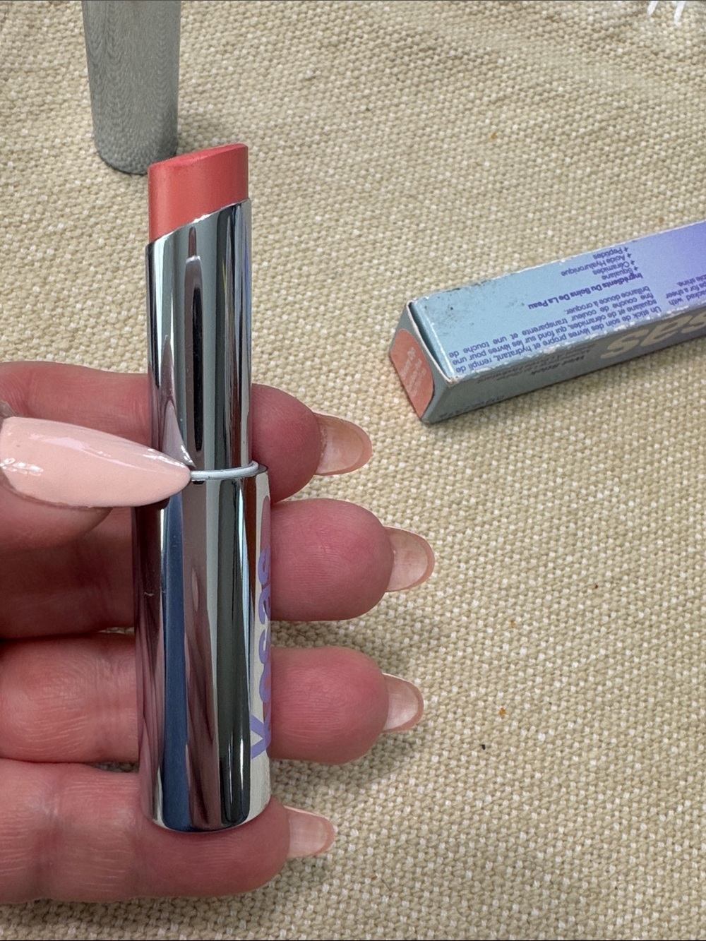 Kosas Wet Stick Moisturizing Lip Shine in Cool Baby Pink